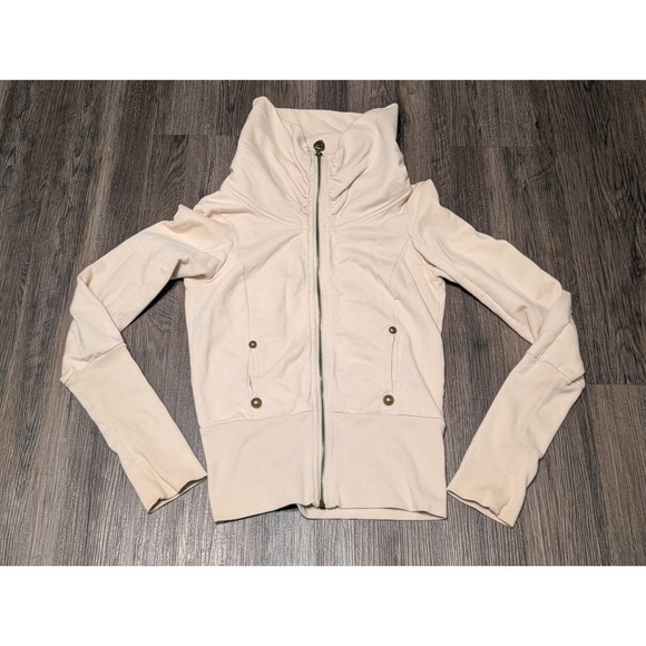Twisted Heart America "Peace" Full Zip Up Funnel Neck Sweatshirt Small? READ - Picture 1 of 4